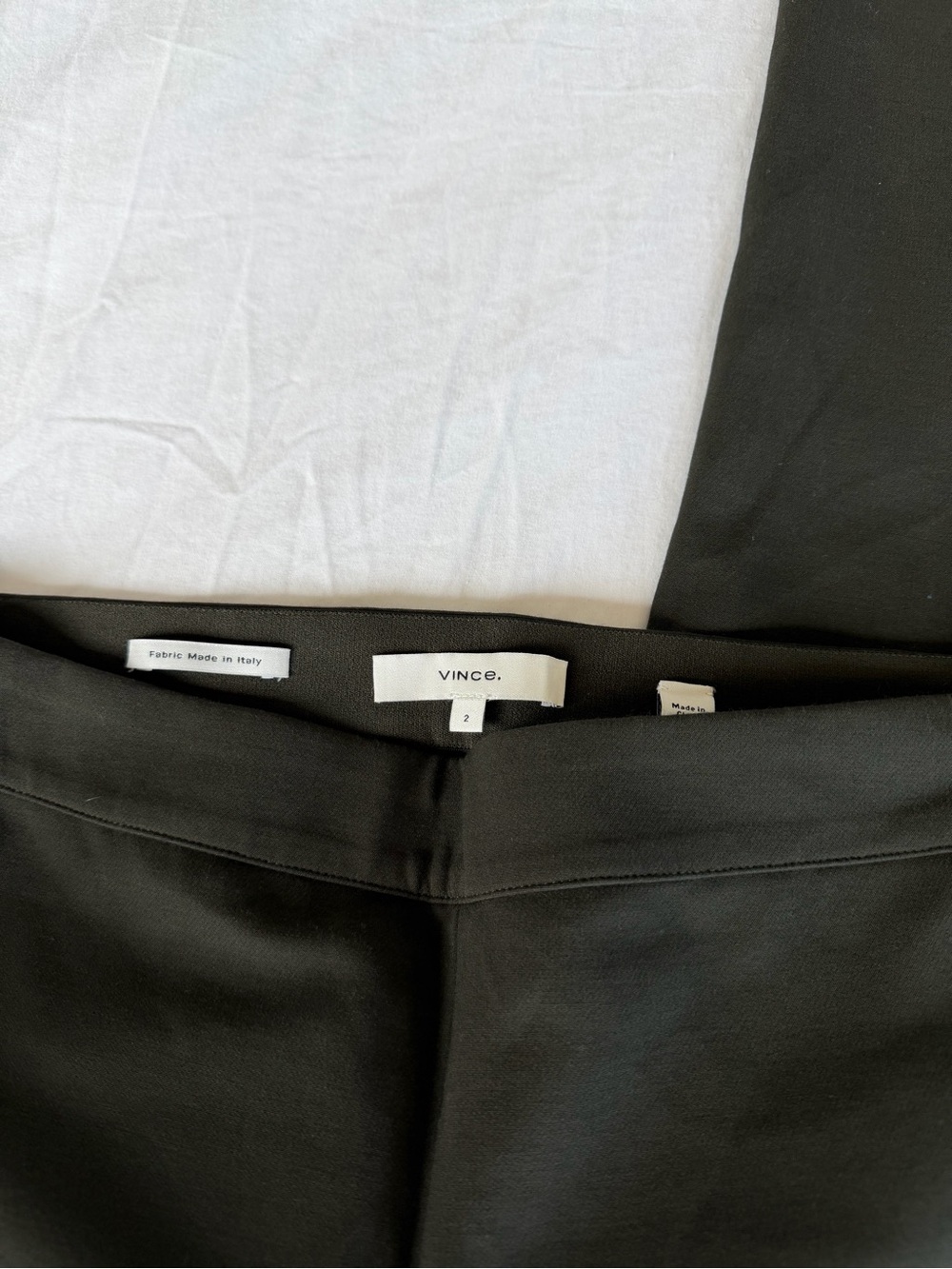 Vince Dark Hunter Green Stretchy Dress Pants - Picture 3 of 5